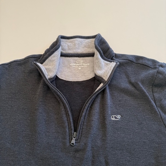 Vineyard Vines-Saltwater Quarter Zip-Navy-Classic-Business-Casual-Golf-Office-M - Picture 11 of 12